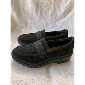 Clarks Calla Black Loafers Womens 7.5 New Slip Ons